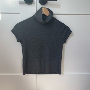 Brandy Melville John Galt California Crop Turtle Neck Short Sleeve Size Small